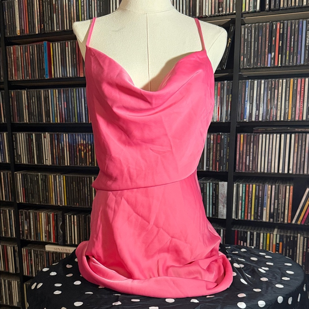 Preppy Y2K Satin Urban Outfitters Slip Dress Spaghetti Strap Size M